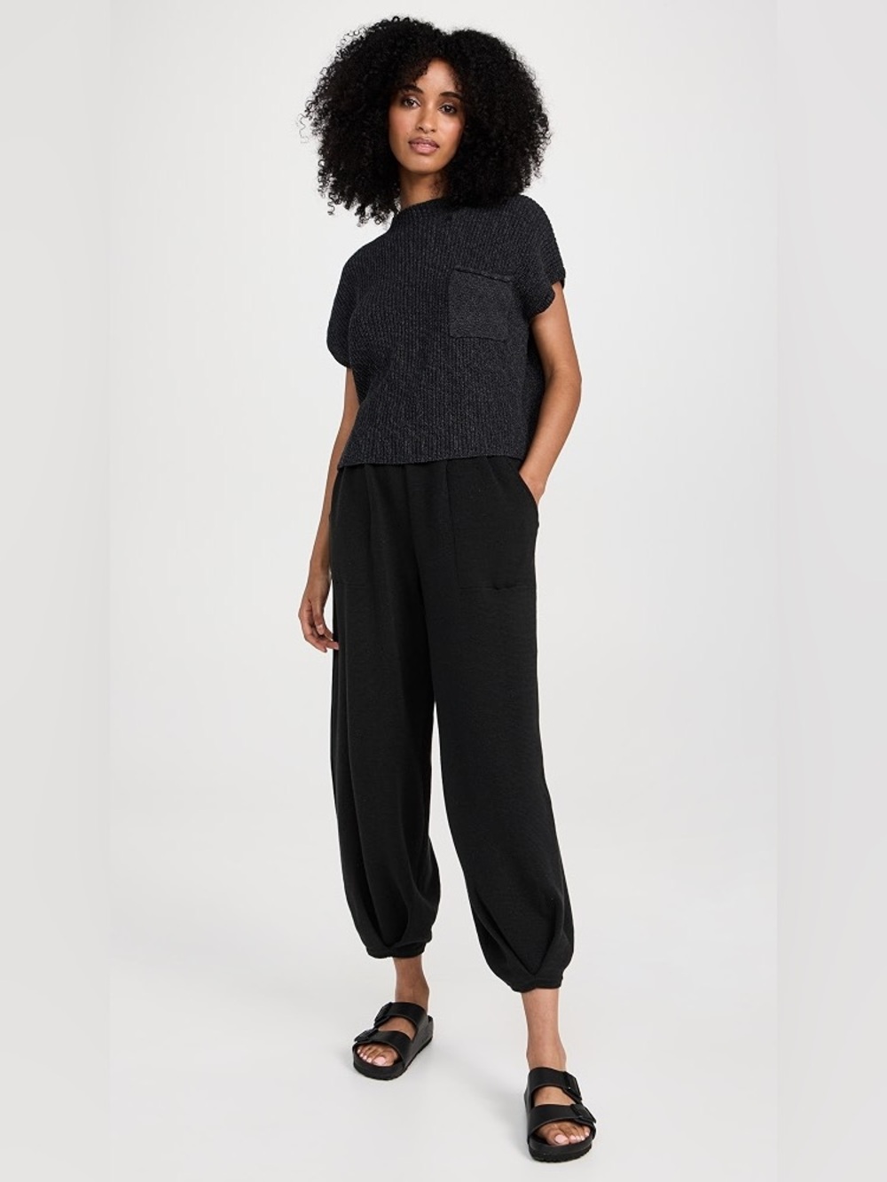 Free People Freya Sweater set in Charcoal (top & bottom)